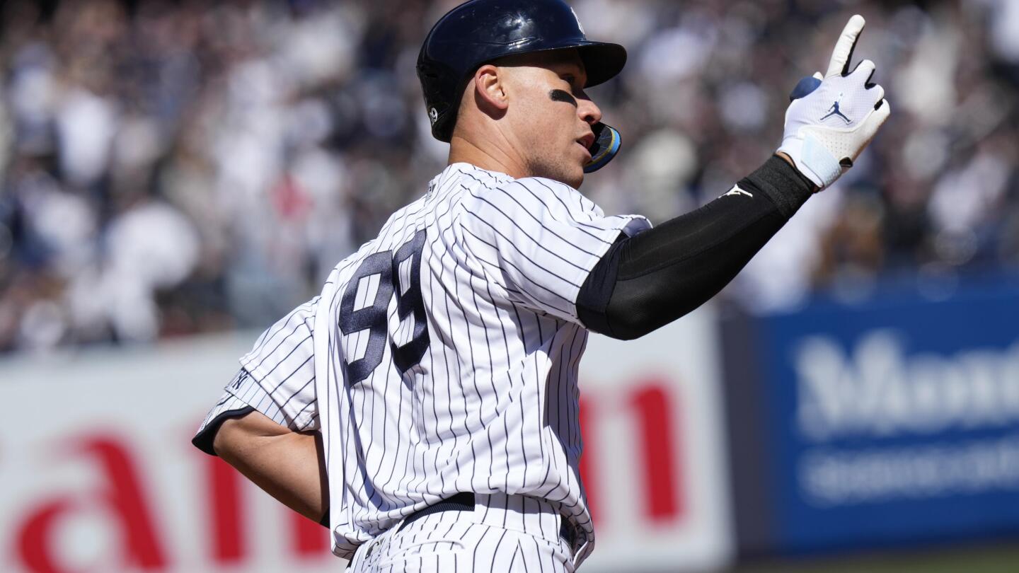 Aaron Judge homers in 1st swing as New York Yankees captain | AP News